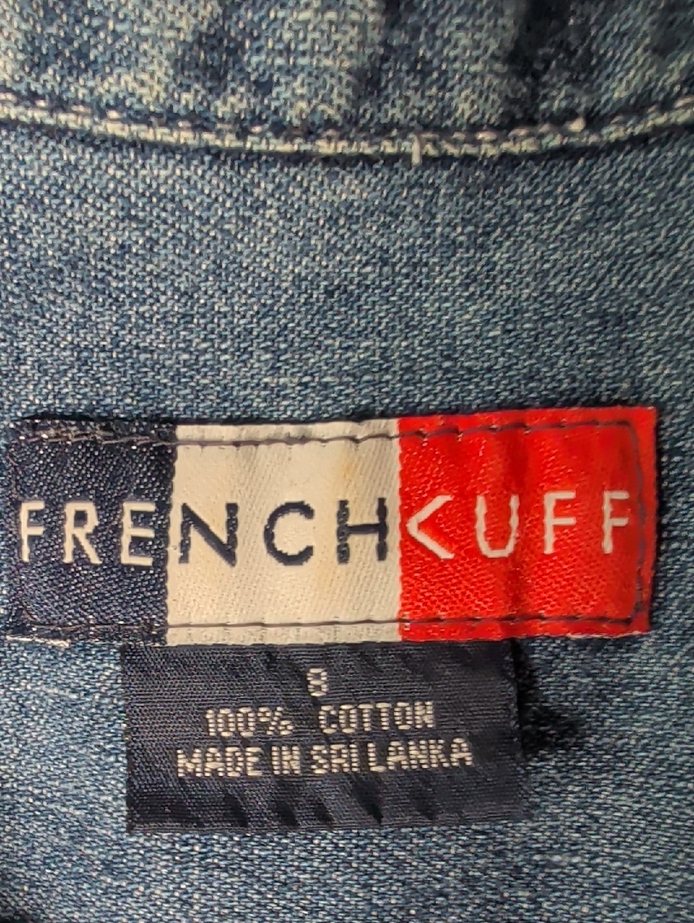 French Cuff Blue Denim Shirt Dress 100% Cotton - Picture 3 of 8